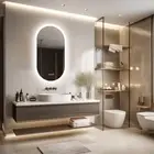 Waterproof LED Vanity Mirror Touch Backlit Demist Frameless Wash Basin Light