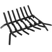 Costway Fireplace Log Grate 18" 7-Bars Heavy-Duty Steel Multi-purpose Black