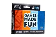 Bicycle Hearts Spades Euchre and Solitaire 4-Games Pack