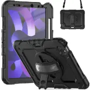 For Apple iPad Pro 11 2022 / 12.9 Air Hand Swivel Kickstand Survivor Case Cover