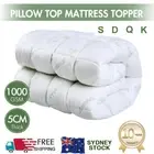 Pillowtop Mattress Topper King/Queen/Double/Single 1000GSM Bed Matress Pad Mat
