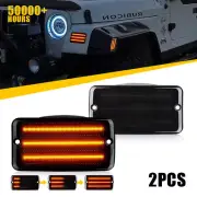 2x Fit for Jeep Wrangler TJ 1997-2006 Dynamic Amber Lamp LED Side Marker Light (for: Jeep)