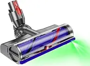 Hxgemu Motorhead Replacement Head for Dyson V7 V8 V10 V11 SV12 SV14 V15 Vacuum with Dust Removal Green Light, Upgraded Anti Tangle Brush Head for Carpet & Hardwood Floor (Not for Long-Pile Carpets)