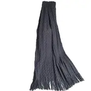 125Cm X 200Cm Warm Cozy Knitted Throw Blanket Dark Grey Blankets