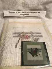 RARE! Vtg thornton burgess character needlepoint kit BOBBY RACCOON NEW open Pkg