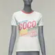 [二手] CHANEL 2017 Viva Coco Cuba logo print cotton ringer tshirt XS
