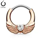 Piercing Septum Angel Wings 1,6 MM Gold Pink