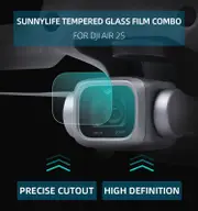 Sunnylife 2 Sets HD Tempered Glass Film Lens Protector for DJI Air 2S