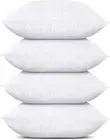 Throw Pillows Set of 4, 18 X 18 Inches, White Decorative Pillows for Sofa