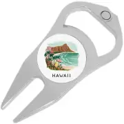 Hawaii Golf Ball Marker Divot Repair Tool Bottle Opener