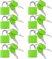 VIP - 8 Pc Metal Padlock Solid Brass Luggage, Backpack, Diary, Jewelry Box, Craf