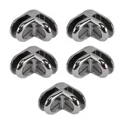 50 PCS CHROME 2 Way Glass Cube Connector Clip 3/16" Tempered Glass Shelf