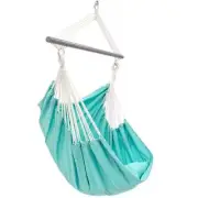 Vivere Hammock Chairs 4' Polyester Portable Chair Hammock In Aqua Collapsible