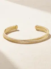 [David Yurman] David Yurman - Crossover 18-karat Gold Diamond Cuff - 16 16 Gold
