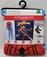 ClimateRight By Cuddl Duds Spider-Man Boys Warm Underwear Set Size L(10-12)/New