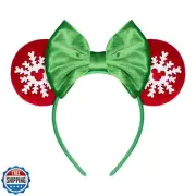 JIAHANG Velvet Mouse Ears Hair Bow Headband with Snowflake, Party Decoration