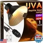 Briignite Reptile Heat Lamp Fixture, Max 50W - 4.13-inch Light Fixture with D