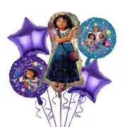5pcs Encanto Foil Helium Balloon Set - Kids Girls Birthday Party Decorations