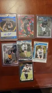 2024 Cooper DeJean Rookie 7 Card Lot Blue Auto /149, XFrac, Red Prizm Eagles