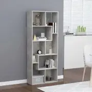 Book Cabinet Concrete Grey 67x24x161 cm Chipboard
