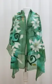 Felt Scarf Nuno Felted Shawl 24.41" x 75.59" BRAND NEW FAST Shipment 12318
