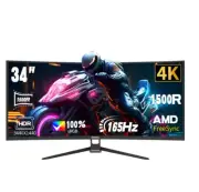 Suevery Monitor 34'' 165Hz Bandfish Screen Curved 1500R Gaming Bezel-less Slim 4