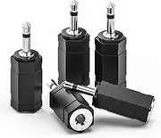 Goupchn 3.5mm Mono to Stereo Adapters 5 Pack 1/8" Mono Male Plug to 1/8" TRS Stereo Female Jack Socket for Headphone, Radio