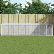 Chicken Coop with Roof Outdoor Hen House Cage Shed Galvanised Steel vidaXL
