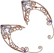 [WOFASHPURET] Non-piercing Vintage Clip Earrings Girls Stud Earring Flat Back for Women Elves Ear Decor