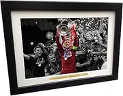 2019 Champions League Win 12x8 A4 Signed Liverpool Jordan Henderson Autographed Photo Photograph Picture Frame Soccer Gift