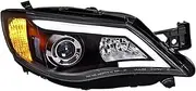 Headlight Assembly Compatible with SUBARU Impreza 2008-2014 LED DRL LED Lens Low Beam en Turn Signal Halogen High Beam