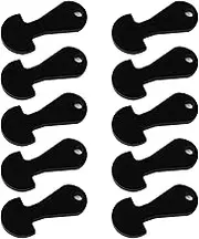 10 Pcs Shopping Trolley Tokens Key, Black Acrylic Trolley Release Token Coin Key Unlocker for Grocery Shopping Carts, Easy Insert and Pull Design(Color:Black)