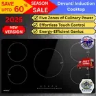 Devanti Induction Cooktop 90cm Electric Cooker Ceramic Stove Five Zones Devanti