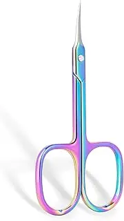 BNG Cuticle Scissors Professional Upgrated Curved Cuticle Nail Scissors for Women Men, Stainless Steel Cuticle Nipper Nails Remover Scissors, Pedicure Manicure Nail Art Tool (Purple)