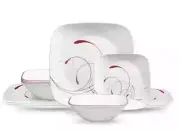 Corelle Square Splendor 12-Piece Dinnerware Set, Service for 4