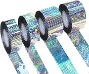 Einaus Bird Repellent Bird Tape Reflector Tape Bird Scarer Protection Plant Fruit Trees Fruit Blossom Pigeon Repellent for Gardens and Roofs Balconies Bird Tape (2.4 x 80 m Laser Grid)