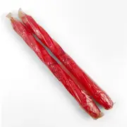 VINTAGE RED SPIRAL TWISTED CANDLES MID-CENTURY MODERN STICKS