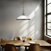 Sylvia Decorative Pendant Light in Antique Brass or Satin Chrome