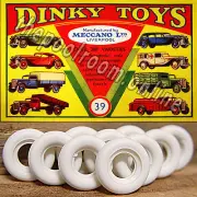 DINKY TOYS - 17mm Diameter, White Smooth, For Pre War & French - TYRES X 20
