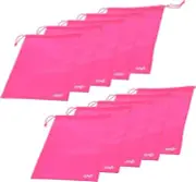 Cosmos ® 10 Pcs Women's Hot Pink Non-Woven Drawstring Shoe Bags for