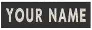 12" x 2" Name Tag Patch WHITE GLOW IN DARK With VELCRO® Brand Fastener #02