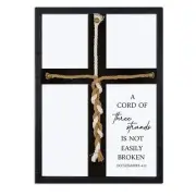 Surfapans A Cord of Three Strands Wedding Sign 22"X15.75" Unity Cross Braid f...