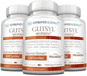 Approved Science® Gutsyl- Leaky Gut Supplement- Protect GI Tract with Aloe Vera, Marshmallow Root, Licorice, and Slippery Elm- Contains Prebiotic and BioPerine- 3 Month Supply- 100% Vegan