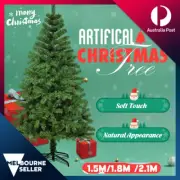 Christmas Xmas Tree Artifical Fluffy Lush Branches Tips Metal Stand 1.5 1.8 2.1m