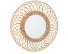 Rattan Round Wall Mounted Round Mirror for Vanity, Home Accent Mirror, Bathroom