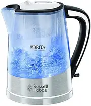 [Russell Hobbs] 22851 Brita Filter Purity Electric Kettle, Illuminating Filter Kettle with Brita Maxtra+ Cartridge Included, 3000 W, 1.5 Litre, Plastic