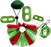 Generic 1set Bearded Dragon and Leash Set Christmas Style Outdoor Leash for Reptiles Comfortable and Breathable Lizard Traction Rope and Training