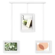 Picture Frame Gallery Set Adjustable Collage Display for 3 Photos, Prints, Artwork & More