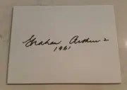GRAHAM ARTHUR AFL FOOTBALL SIGNED IN PERSON LARGE INDEX CARD HAWTHORN HOF LEGEND
