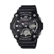 CASIO AEQ-120W-1A Black Resin Band Men's Analog-Digital Sport Style Watch | Shoc